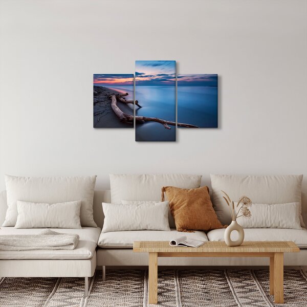 Tablou cu plaja în apus de soare (90x60 cm)