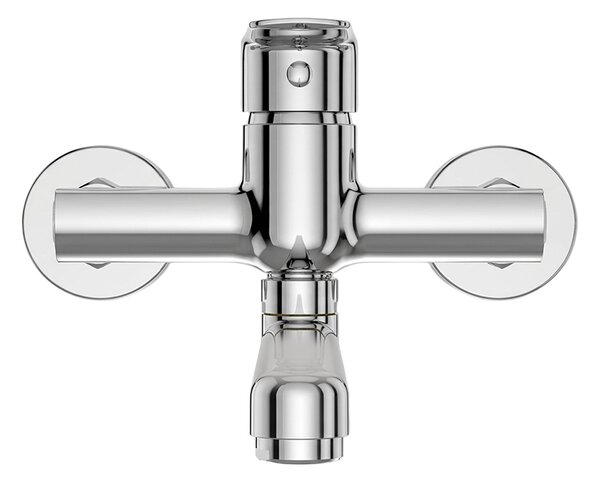Mereo Mereo, Baterie de perete pentru chiuvetă Mereo, Pego, 150 mm, cu braț plat și drept 300 mm, cromat, MER-CB30206P