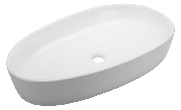 Mereo, Chiuvetă de blat Mereo fără preaplin, 660x400x130 mm, formă de lacrimă, ceramică, MER-UC664013