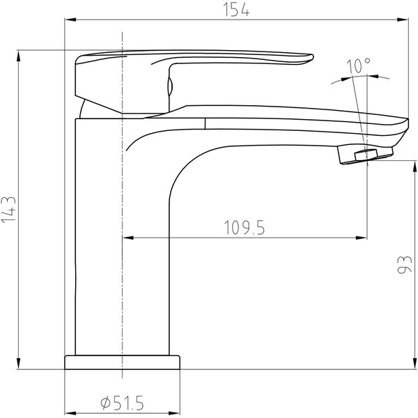 Mereo Mereo, Baterie lavoar Mereo, Pego, fără scurgere, cromat, MER-CB10103P