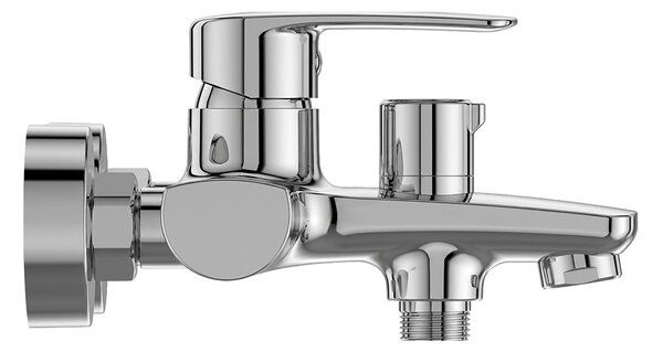 Mereo Mereo, Baterie de perete pentru cadă Mereo, Pego, 150 mm, cu divertor ceramic, fără accesorii, cromat, MER-CB90104P