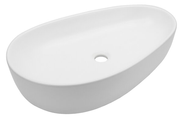 Mereo, Chiuvetă de blat Mereo fără preaplin, 660x400x130 mm, formă de lacrimă, ceramică, MER-UC664013