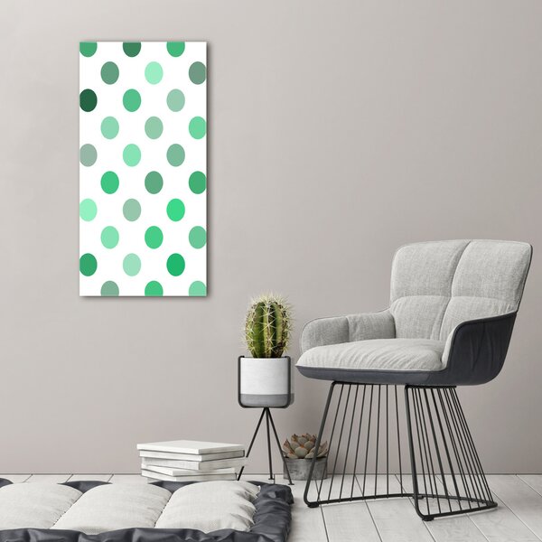 Tablou canvas puncte verzi
