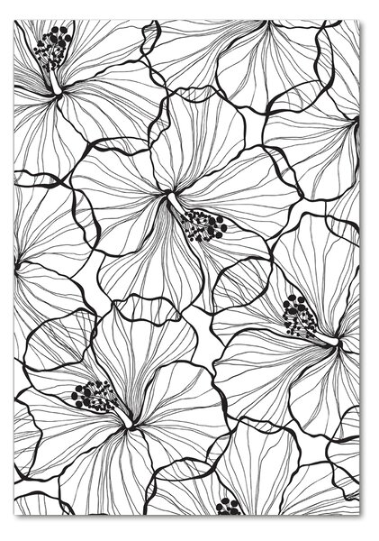 Tablou sticlă hibiscus