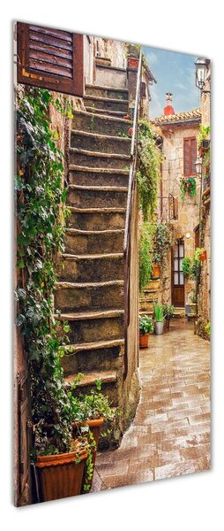 Tablou pe pe sticlă străzile italiene