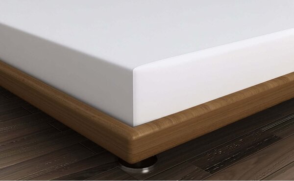 Cearceaf alb din bumbac cu elastic 140x200 cm – Mijolnir