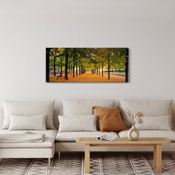 Tablou cu alee cu copaci în toamnă (120x50 cm)