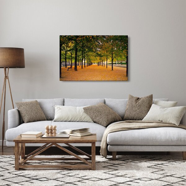 Tablou cu alee cu copaci în toamnă (90x60 cm)