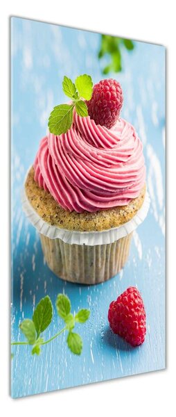 Tablou pe pe sticlă cupcake zmeură