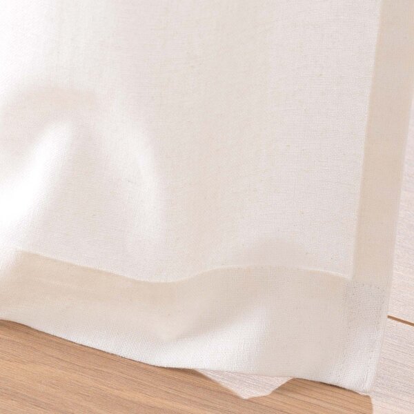 Draperie albă-bej din amestec de bumbac 140x240 cm Milano – douceur d'intérieur
