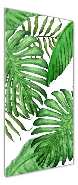 Tablou Printat Pe Sticlă frunze tropicale