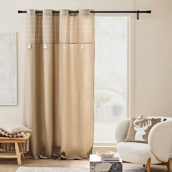 Draperie maro din amestec de bumbac 140x240 cm Everest – douceur d'intérieur