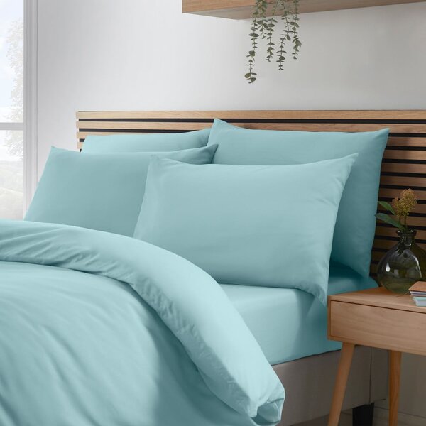 Lenjerie de pat albastră pentru pat dublu 200x200 cm So Soft Easy Iron – Catherine Lansfield