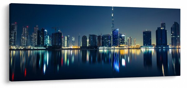 Tablou cu orașul nocturn (120x50 cm)