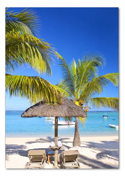 Fotografie imprimată pe sticlă plaja tropicala