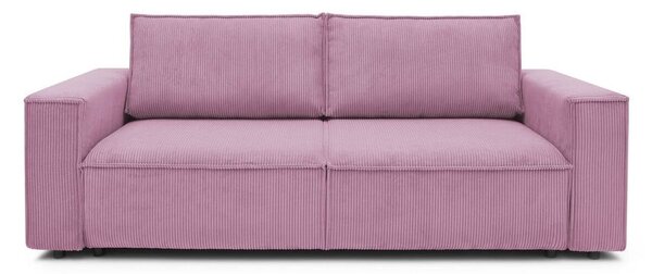 Canapea extensibilă din reiat Bobochic Paris Nihad, 245 cm, roz