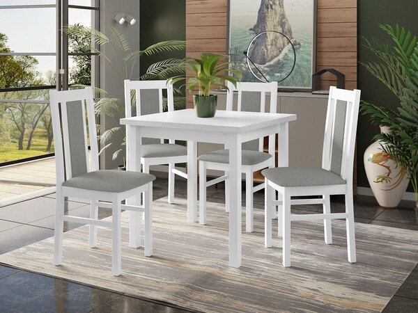 Set sufragerie (pentru 4 persoane) Arnold AL27 (alb + gri). 1121738