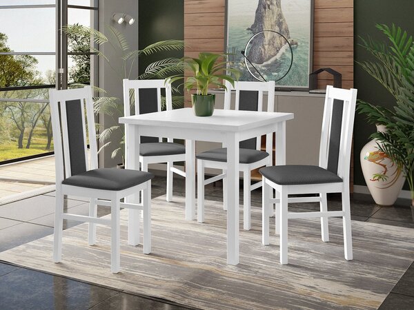 Set sufragerie (pentru 4 persoane) Arnold AL27 (alb + gri închis). 1121739