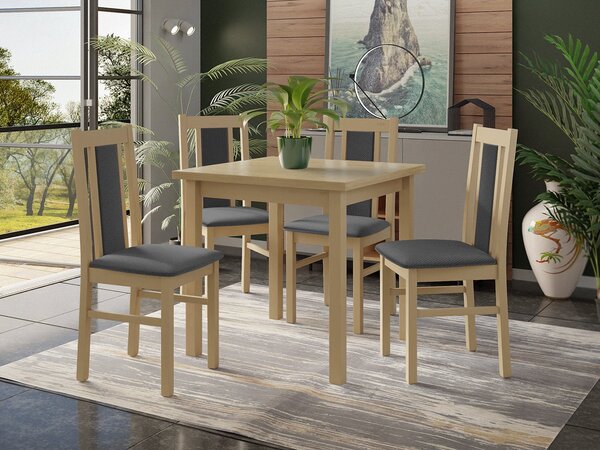 Set sufragerie (pentru 4 persoane) Arnold AL27 (sonoma + gri negru). 1121740