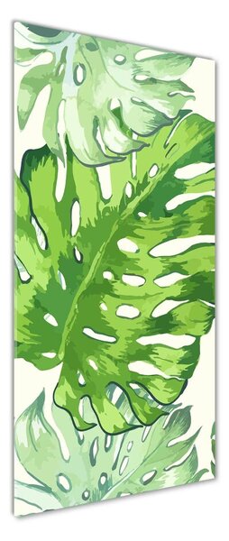 Tablou sticlă frunze tropicale