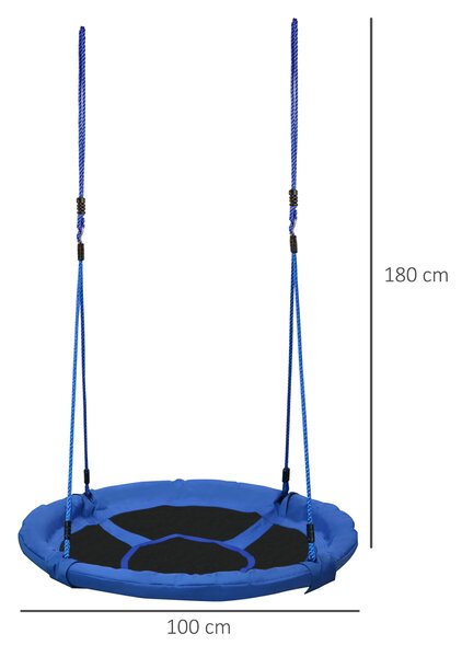 HOMCOM Leagăn Rotund pentru Copii, Utilizare Intern/Extern, 100x180cm, Rezistent și Sigur | Aosom Romania