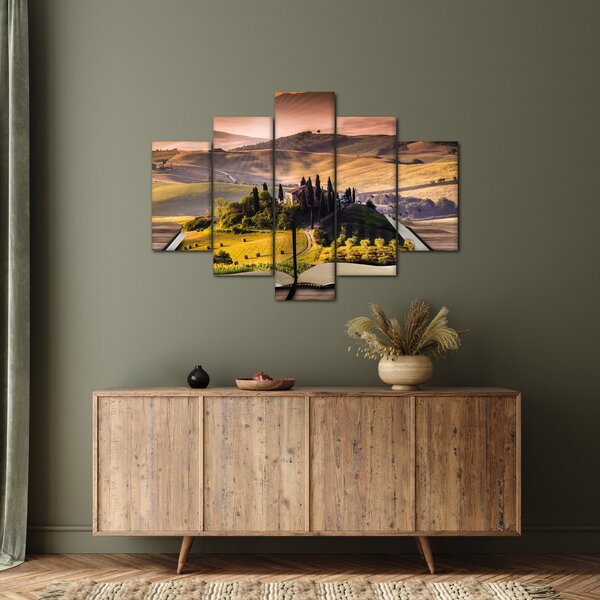 Tablou cu peisaj în carte (150x105 cm)