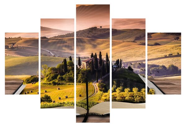 Tablou cu peisaj în carte (150x105 cm)