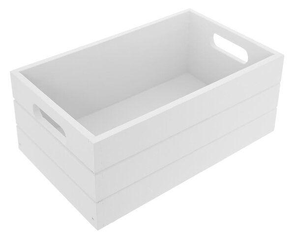 Cutie de depozitare albă din lemn 36x26x15 cm – Orion