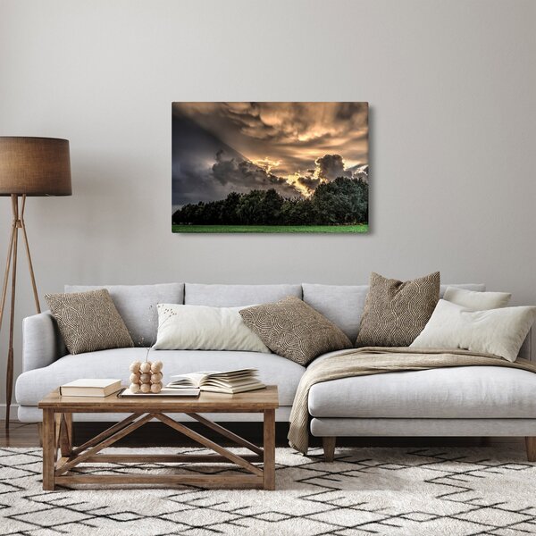 Tablou cu nori și pădure (90x60 cm)