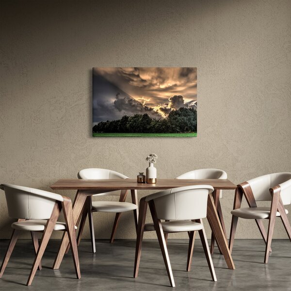 Tablou cu nori și pădure (90x60 cm)