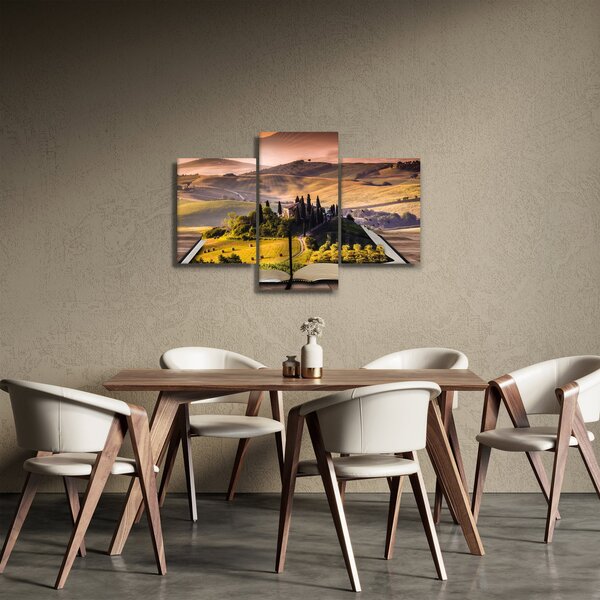Tablou cu peisaj în carte (90x60 cm)