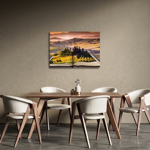 Tablou cu peisaj în carte (70x50 cm)