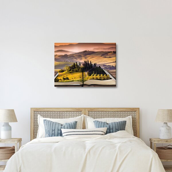 Tablou cu peisaj în carte (70x50 cm)