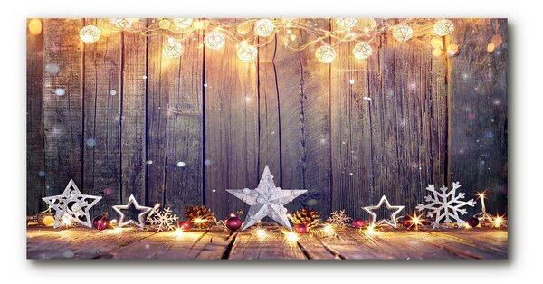 Tablou pe sticla Lumină de Crăciun Ornamente de Crăciun