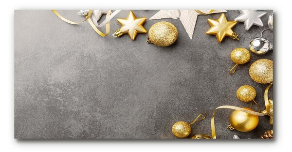 Tablou pe sticla Bujoruri de Crăciun Golden Stars