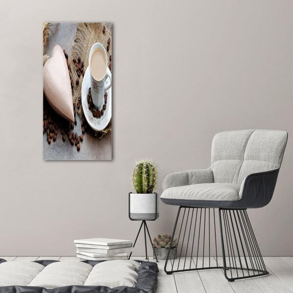 Print pe canvas Cafea si inima