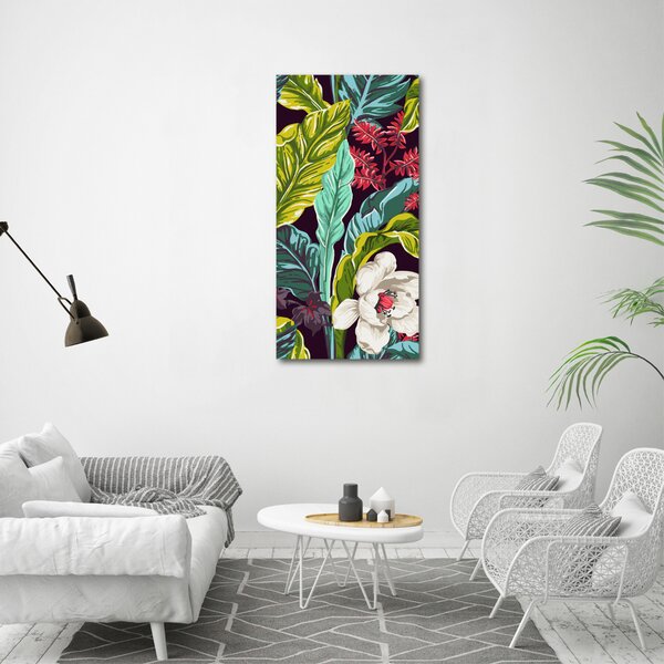 Imagine de sticlă flori tropicale