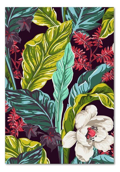 Imagine de sticlă flori tropicale