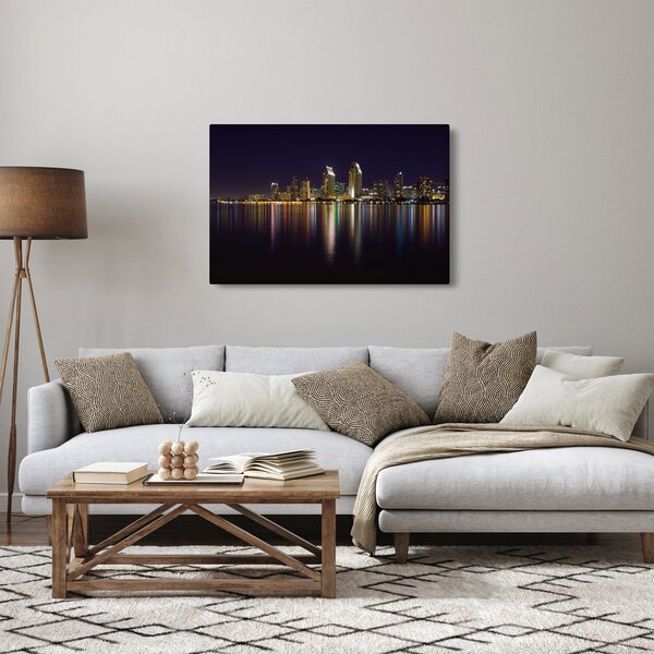 Tablou cu orașul nocturn (90x60 cm)