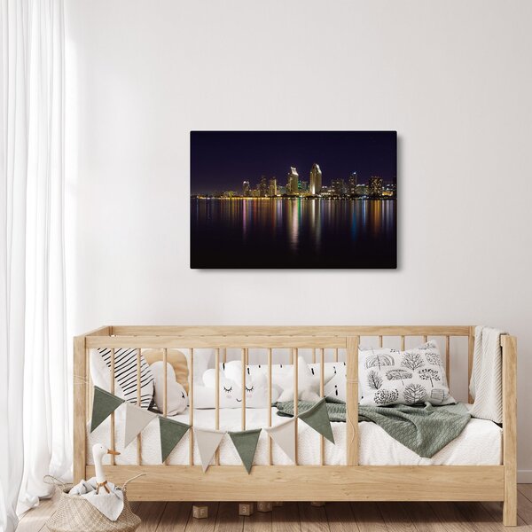 Tablou cu orașul nocturn (90x60 cm)