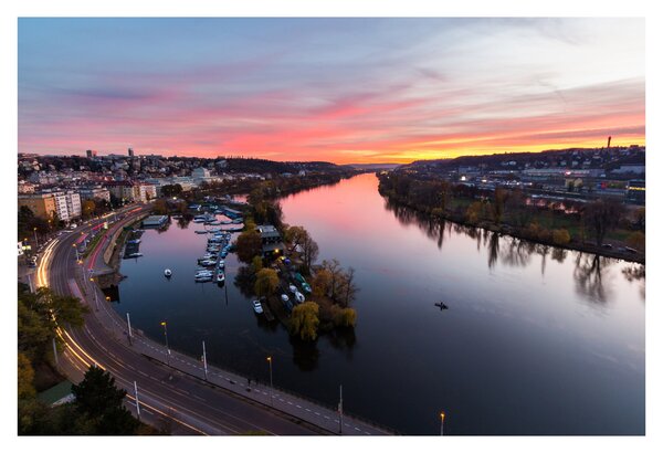 Tablou cu Praga nocturnă (90x60 cm)