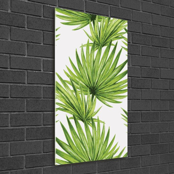 Tablou acrilic frunze tropicale