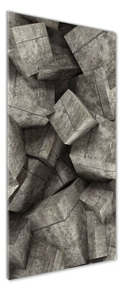 Tablou sticlă cuburi de beton
