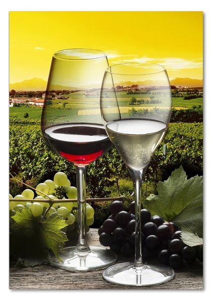 Tablou din Sticlă Vin și struguri