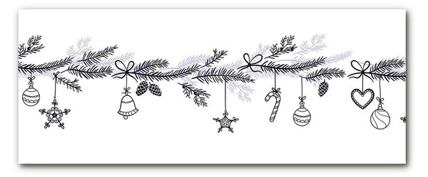 Tablou pe sticla Decoratiuni de Craciun.Decoratii de iarna