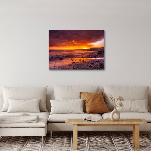 Tablou cu apus de soare la mare (70x50 cm)