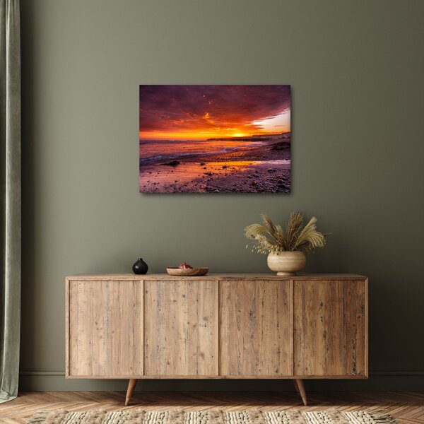 Tablou cu apus de soare la mare (70x50 cm)