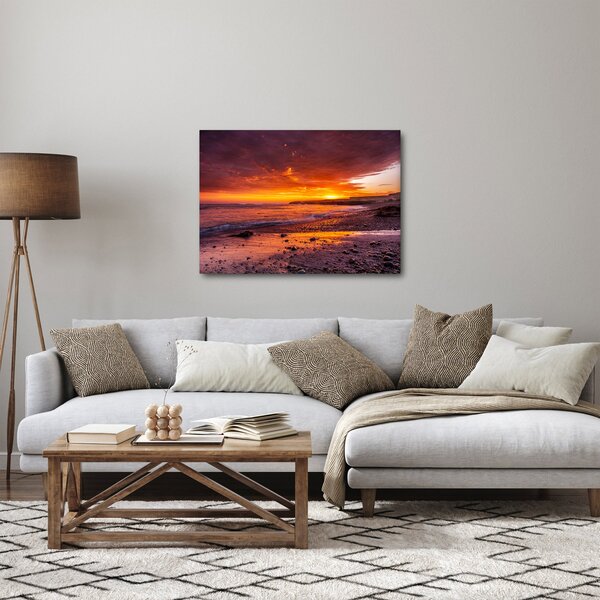 Tablou cu apus de soare la mare (70x50 cm)