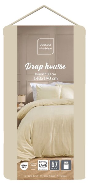 Cearceaf fildeș 140x190 cm Linella – douceur d'intérieur