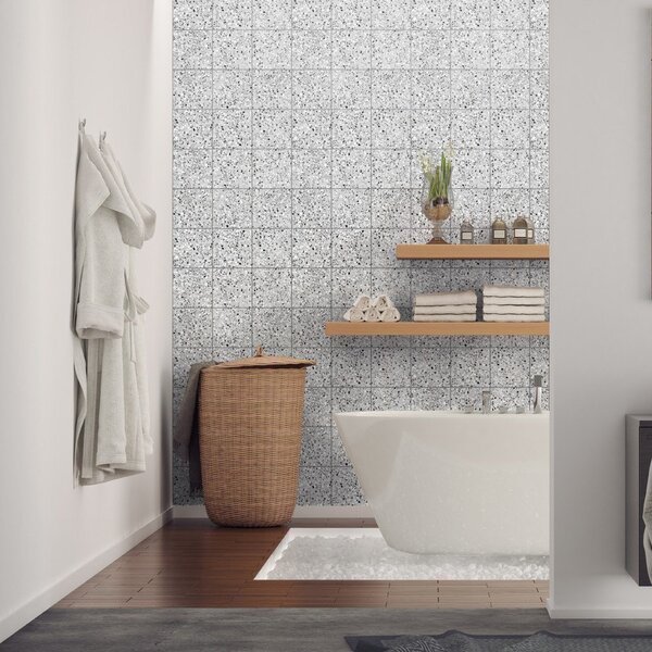 Autocolante pentru gresie 60 buc. 10x10 cm Terrazo – Ambiance
